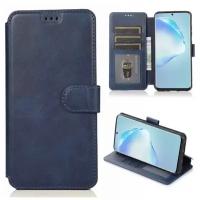 Чехол книжка для Samsung Galaxy A22 5G / A22s кожаный синий с магнитной застежкой