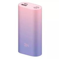 Внешний аккумулятор Power Bank Xiaomi (Mi) ZMI 10000mAh Type-C MINI (High-End версия) 3A, 30W, QC 3.0, PD 3.0 (QB818), фиолетово-розовый