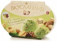 Мороженое Вкусландия пломбир фисташковое с миндалем 450 г