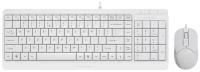 Клавиатура + мышь A4Tech Fstyler F1512 клавиатура белая, мышь белая, USB