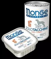 Консервы Monge Dog Monoproteico Solo консервы для собак паштет из индейки 150 г