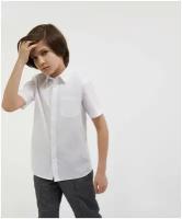 Школьная рубашка Gulliver, размер 140, белый