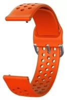 Силиконовый ремешок для Amazfit Bip/Bip Lite/GTR 42mm/GTS/Samsung watch Active 2, 20 мм. оранжевый