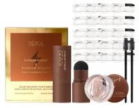 DEROL набор для бровей Eyebrow Powder & Eyebrow Styling