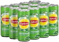 Чай Lipton холодный зеленый, банка, 0.25 л, 12 шт