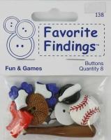 Пуговицы BLUMENTHAL LANSING "Favorite Findings", Забавные Игры, микс цветов, 9 шт
