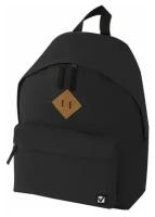 Рюкзак BRAUBERG, универсальный, сити-формат, один тон, черный, 20 литров, 41х32х14 см, 225381