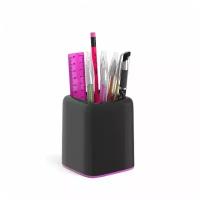 Набор настольный " Erich Krause " Forte Accent 9 предметов ( 7 ручек, карандаш, линейка ) черный с роз