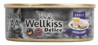 Wellkiss Консервы для кошек цыпленок и кролик, 100 г, 6 шт