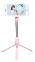 Монопод для селфи со штативом Selfie Stick Tripod Bluetooth XT-10 Pink