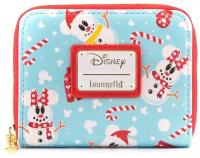 Кошелек Funko Loungefly Disney Seasonal Snowman Minnie Mickey AOP Zip Around Wallet WDWA1785