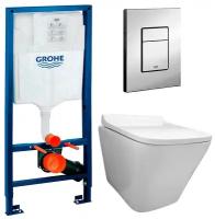 Инсталляция Grohe Rapid SL 38772001 + унитаз Fubini FB003 безободковый с сиденьем