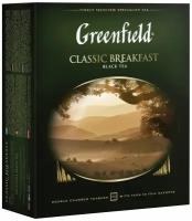 Чай GREENFIELD "Classic Breakfast" черный, 100 пакетиков в конвертах по 2 г, 0582