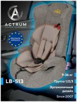 Детское автокресло ACTRUM 513 (9-36кг) GREY/ BEIGE LINEN