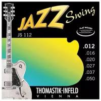 JS112 Jazz Swing Комплект струн для акустической гитары, Medium Light, сталь/никель,12-50, Thomastik