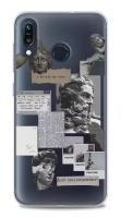 Силиконовый чехол на Asus ZenFone Max M1 ZB555KL / Асус Зенфон Макс M1 ZB555KL Коллаж греческие скульптуры, прозрачный