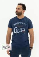 Футболка Bowery NYC "Bowery NYC Clothing" Slub Mood Indigo (M / Mood Indigo / 100% Premium Cotton / темно-синий)