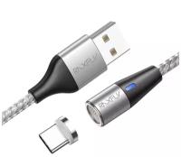Магнитный кабель для зарядки телефона и передачи данных USB - micro USB, 3A