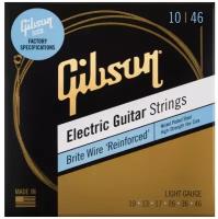 Струны для электрогитары GIBSON SEG-BWR10 BRITE WIRE REINFORCED, LIGHT GAUGE, 10-46