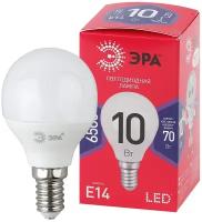 Лампа светодиодная ECO LED P45-10W-865-E14 R (диод шар 10Вт холодн. E14) (10/100/3600) Эра Б0045354