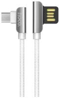 Кабель зарядки USB HOCO U42 exquisite для Micro USB, 2.4 A, длина 1.2 м, белый, 6957531079385