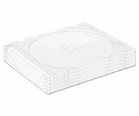 Бокс для CD диска Slim 5 мм, прозрачный, 5 штук CD Slim Box Clear на 1 компакт диск