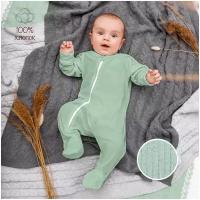 Комбинезон Amarobaby Fashion, закрытая стопа, размер 80, зеленый