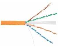 Кабель U/UTP 4 пары, Кат.6, медь, 23AWG, оранжевый NKL 4140C-OR 305м