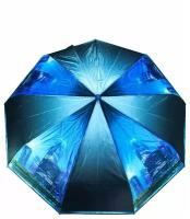 Женский складной зонт Rain-Brella автомат 174-9, синий