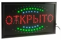 Вывеска светодиодная LED 55*33 см. "открыто/закрыто", 2 режима 220V