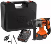 Аккумуляторный перфоратор SDS Plus 18В, 5500 уд/мин, 1.6 Дж, 1x4 Ач, чемодан BLACK+DECKER BCD900M1K