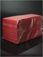 Салфетки двухслойные ZELPAPER 24х24 красные, бумажные, 250 шт, 100% целлюлоза