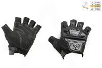 Перчатки без пальцев (mod:MC-24D, size:L, черные, текстиль) "SCOYCO"