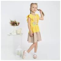 Ivashka Платье для девочки, цвет лимонный, рост 134 см