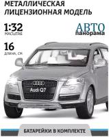 Масштабная модель Автопанорама JB1251144 Audi Q7 серебряный свет звук 1:32