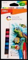 Мелки масляной пастели Deli "Color Emotion", 12 цветов, арт. EC20100