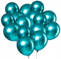 Набор воздушных шаров Leti металл, 12", хром, зеленый, 50 шт