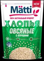 Matti Хлопья овсяные с отрубями, 400 г