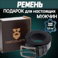 Ремень TRINITI COLLECTION, размер 115, черный