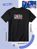 Футболка слово Paris с Эйфелевой башней вместо буквы а