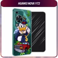 Силиконовый чехол на Huawei Nova Y72 / Хуавей Нова Y72 "Scrooge McDuck with a Gold Chain", прозрачный