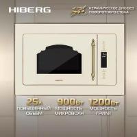 Встраиваемая микроволновая печь HIBERG VM 8505 Y, 25 л, без поворотного стола, гриль