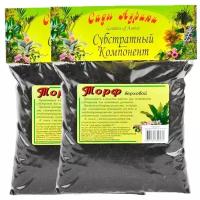 Субстратный компонент "Торф верховой"( нейтрализованный) 0.7 л, комплект 2 штуки, Сады аурики