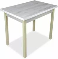 Стол обеденный кухонный раскладной Hesby Kitchen table 8, 90х60х75 (120х90х75) см. Цвет: сосна белая / берёза выбеленная