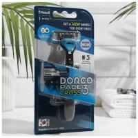 Станок для бритья Dorco Pace Cross 3 + 5 кассет, 3 лезвия с увлажняющей полоской 9231444