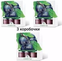 Натуральная пастила без сахара, с добавлением мёда "VITAMIN TIME", (Сливовая, 120 г./3 коробочки)