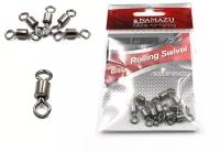 Вертлюг Namazu ROLLING SWIVEL, латунь, цв. BN, р. 6, test-19 кг (уп.10 шт)