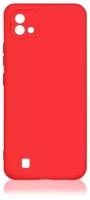 Чехол DF для Realme C20 с микрофиброй Silicone Red rmOriginal-10