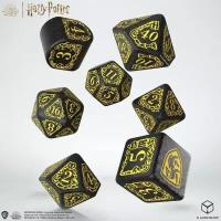 Набор кубиков Q-workshop Harry Potter. Hufflepuff Modern Dice Set: Black, 7 шт