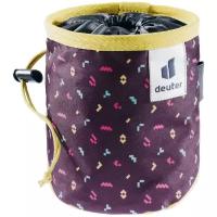 Мешок для магнезии Deuter Gravity Chalk Bag I Aubergine Blocks-Turmeric